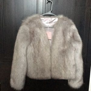 Faux Fur Coat Carli Bybel x Miss Guided